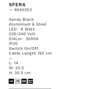 Veioza/Lampa de masa LED stil minimalist SFERA 238162 universul-luminii.ro