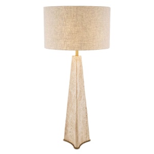 Veioza, Lampa de masa LUX cu baza din travertin Benson 113692 universul-luminii.ro