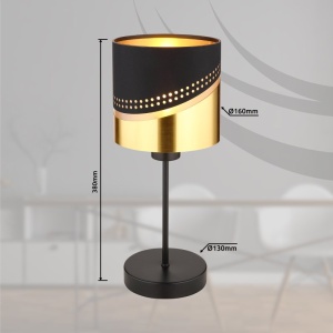 Veioza, Lampa de masa moderna OR negru/auriu 590842 universul-luminii.ro