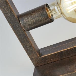Veioza, Lampa de masa rustica cu 2 surse de lumina Oblong 111202 universul-luminii.ro