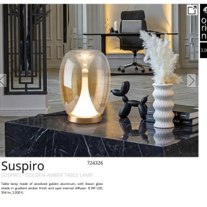 Veioza LED moderna design decorativ Suspiro gold/amber 160672 universul-luminii.ro