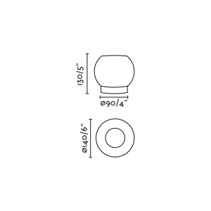 Veioza LED stil minimalist MOY negru, opal - Img 7