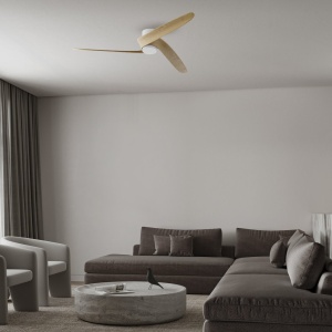Ventilator smart Bluetooth si telecomanda GROENLAND M, alb/ lemn