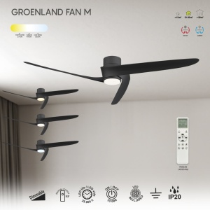 Ventilator smart Bluetooth si telecomanda GROENLAND M negru - Img 3