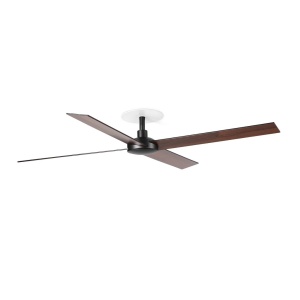 Ventilator tavan incastrabil cu telecomanda RUDDER 4 L negru/nuc