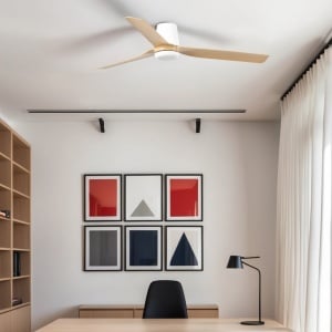 Ventilator tavan smart sistem TUYA si telecomanda PUNT TUB M alb/artar