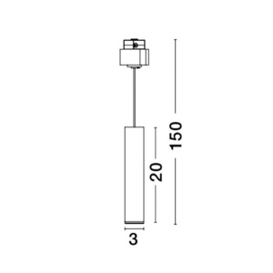 Accesoriu, Corp de iluminat pentru sina magnetica Buxton, Loop sau Sign, JAZZ 10 Watt negru 80303 universul-luminii.ro