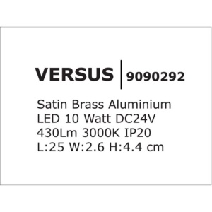 Accesoriu, Corp de iluminat pentru sistemul magnetic PUZZLE si GRAMMI, Versus alama satinata 80113 universul-luminii.ro