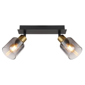 Aplica 2L design modern Hollsy negru, auriu 134923 universul-luminii.ro
