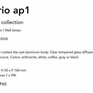 Aplica ambientala iluminat exterior IP65 Sirio ap1 corten 164483 universul-luminii.ro