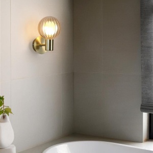 Aplica baie Protectie IP44 metal alama, sticla champagne Luminsphere 627343 universul-luminii.ro