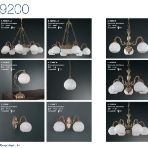 Aplica clasica design italian din alama, sticla 9200 RA-A. 9200/2 102443 universul-luminii.ro