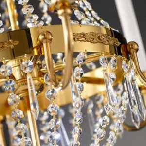 Aplica clasica din alama si cristale Asfour Empire, 24K gold plated 95163 universul-luminii.ro