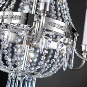 Aplica clasica din alama si cristale Asfour Empire, Antique silver 95173 universul-luminii.ro