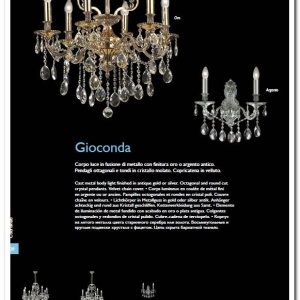 Aplica cristal Venezian auriu GIOCONDA AP2 ORO 060491 48303 universul-luminii.ro