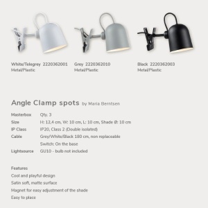 Aplica cu clips design modern Angle alb 206063 universul-luminii.ro