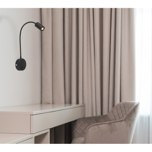Aplica cu reader LED brat flexibil MILLY negru 105723 universul-luminii.ro