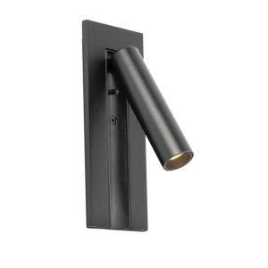 Aplica cu reader LED directionabil stil minimalist GABO negru