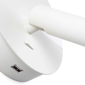 Aplica cu reader LED minimalista cu USB charger DUAS White 201403 universul-luminii.ro