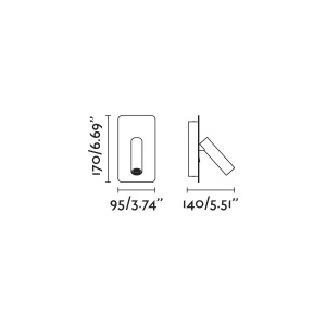 Aplica cu reader LED minimalista SUAU bronz 62104 89983 universul-luminii.ro