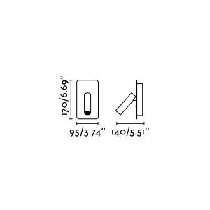 Aplica cu reader LED stil minimalist SUAU alba 123663 universul-luminii.ro