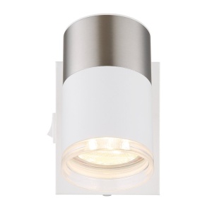 Aplica cu Spot directionabil BRISBON nickel/alb 157973 universul-luminii.ro