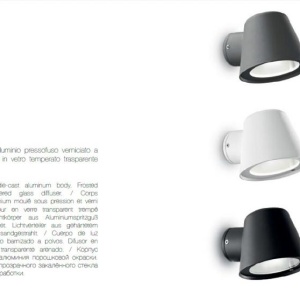 Aplica de exterior cu protectie IP43 GAS AP1 NERO 020228 66933 universul-luminii.ro