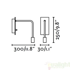 Aplica de perete alba reader LED flexibila, SAMI 41023 - Img 2