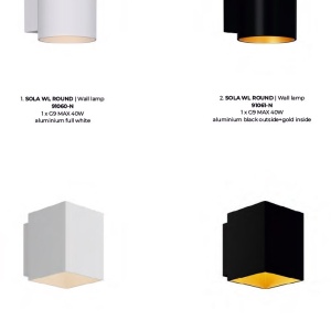 Aplica de perete ambientala design modern SOLA II negru/auriu - Img 2