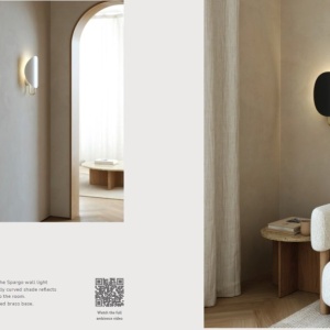 Aplica de perete ambientala design nordic Spargo alb/alama - Img 6