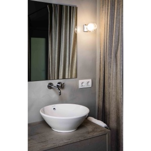 Aplica de perete baie cu protectie IP44 PERLA black 101603 universul-luminii.ro