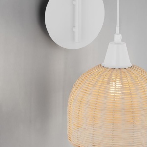 Aplica de perete boho style design natural Fado natur/ alb 148223 universul-luminii.ro