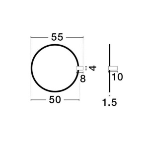 Aplica de perete circulara LED CCT CERCIO 50cm negru - Img 6
