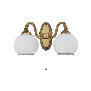 Aplica de perete clasica 2 brate din alama design italian 9300