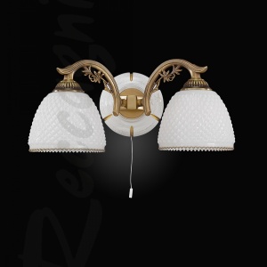 Aplica de perete cu 2 brate din alama design italian 8606 107693 universul-luminii.ro