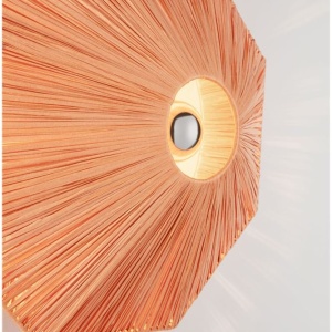 Aplica de perete cu design texturat ELVIO caramiziu 45cm - Img 4