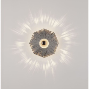 Aplica de perete cu design texturat ELVIO gri 30cm - Img 8