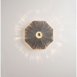 Aplica de perete cu design texturat ELVIO gri 45cm - Img 3