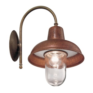 Aplica de perete cu protectie IP44, fabricata manual, diam.25,5cm, Contrada 243.26.OR