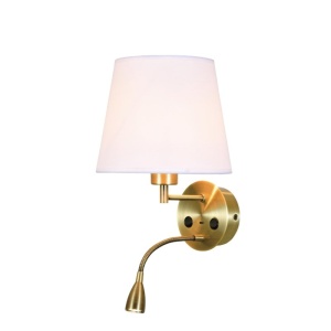 Aplica de perete cu reader LED CAICOS alama antic