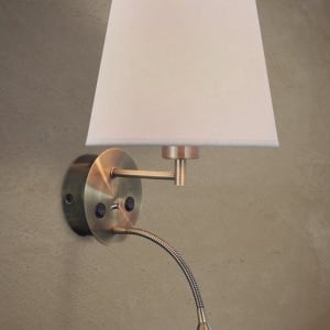 Aplica de perete cu reader LED CAICOS nickel satinat - Img 5
