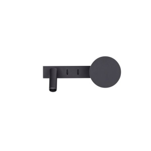 Aplica de perete cu reader LED ideala dormitor Noima negru 238063 universul-luminii.ro