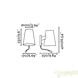 Aplica de perete cu reader LED LUPE 29996 - Img 2