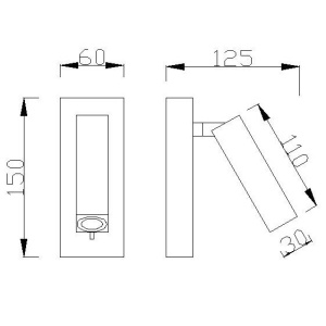 Aplica de perete cu reader LED, Tarifa alama antic MA-6072 171783 universul-luminii.ro