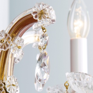 Aplica de perete de lux cristal Swarovski Maria Theresia-A 2L 24K gold plated 200283 universul-luminii.ro