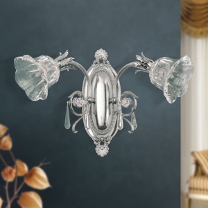 Aplica de perete design clasic LA BOHEME 2L, argintiu antic - Img 3