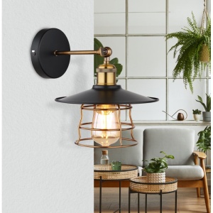 Aplica de perete design clasic Viejo negru mat, cupru 113883 universul-luminii.ro