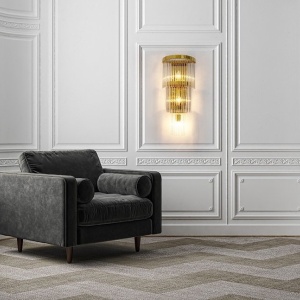 Aplica de perete design decorativ Cascada auriu - Img 5