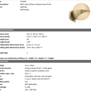 Aplica de perete design elegant LUX Wilson 114443 HZ - Img 3
