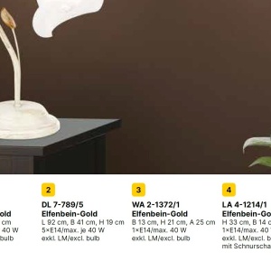 Aplica de perete design elegant SISI ivory-gold 235283 universul-luminii.ro